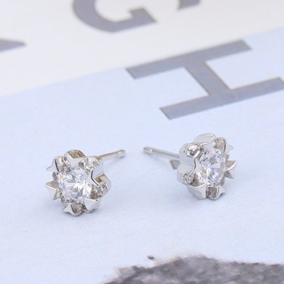 Genuine snowflake stud earrings ZBGJZB00139 - Picture 4 of 4